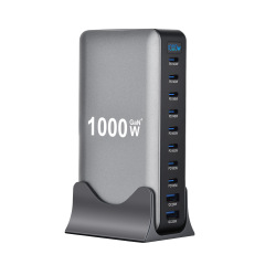 新款1000W氮化镓桌面充多口快充充电器 PD140w桌面充多功能适配器