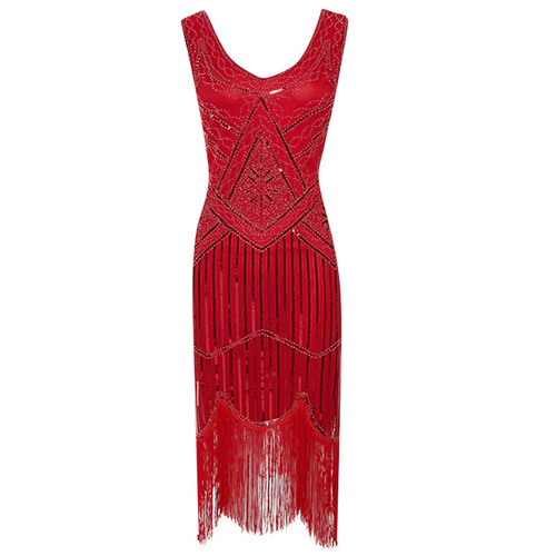 Foreign trade European and American hot selling 1920S retro tassel dress Amazon Gatsby ball stage performance costume