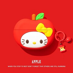 かわいい赤いリンゴkt猫AirPods proリンゴbluetoothイヤホンケース2/3/4世代アニメ保護カバーが適用されます