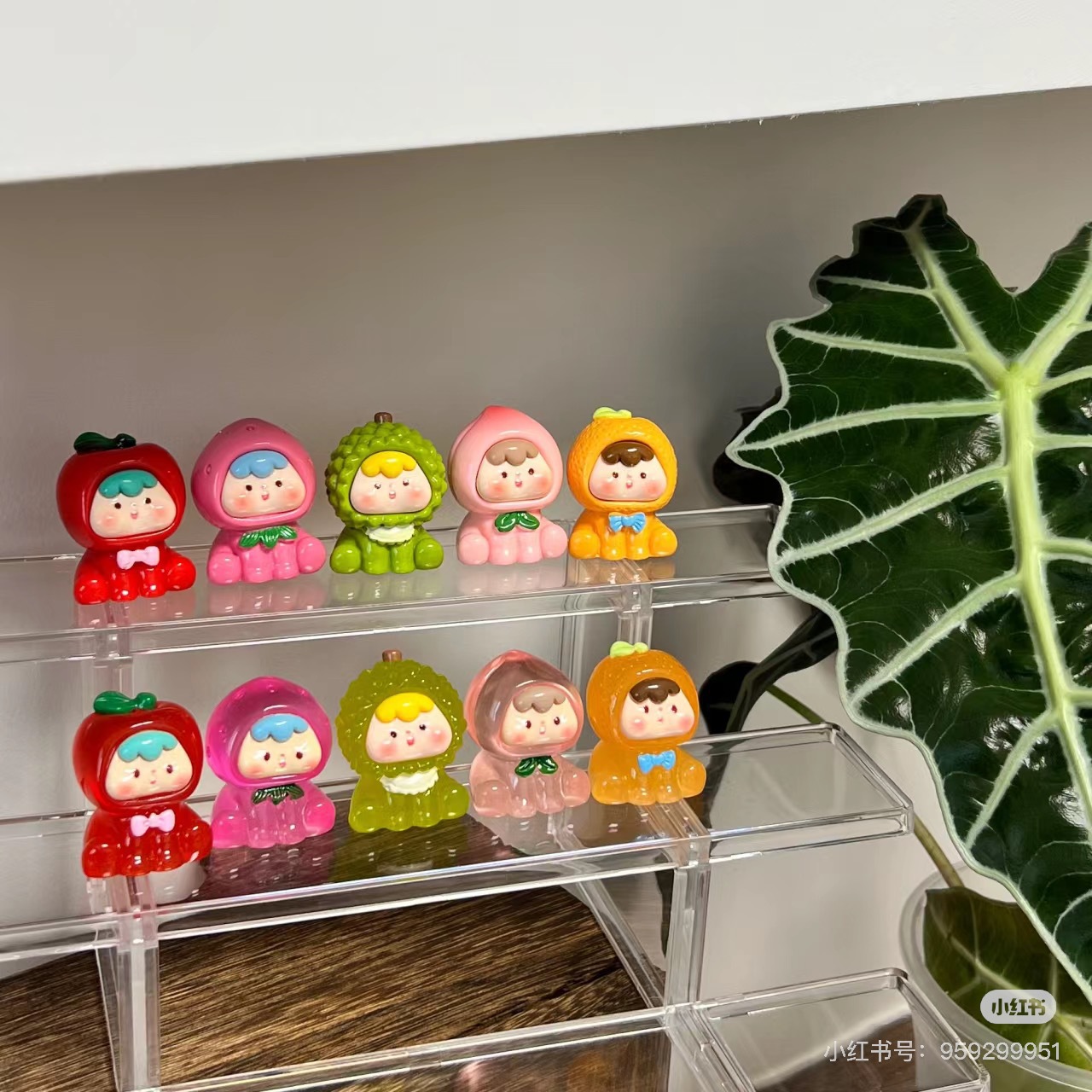 2세대 과일 새끼 귀여운 수지 발광 보석 액세서리 DIY 블라인드 백 페어 키체인 펜던트 블라인드 박스