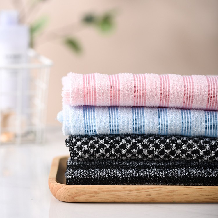 Toalla de baño de estilo japonés toalla trasera tira larga de barro Toalla de baño barro quitando Toalla de baño tira de tracción trasera femenina