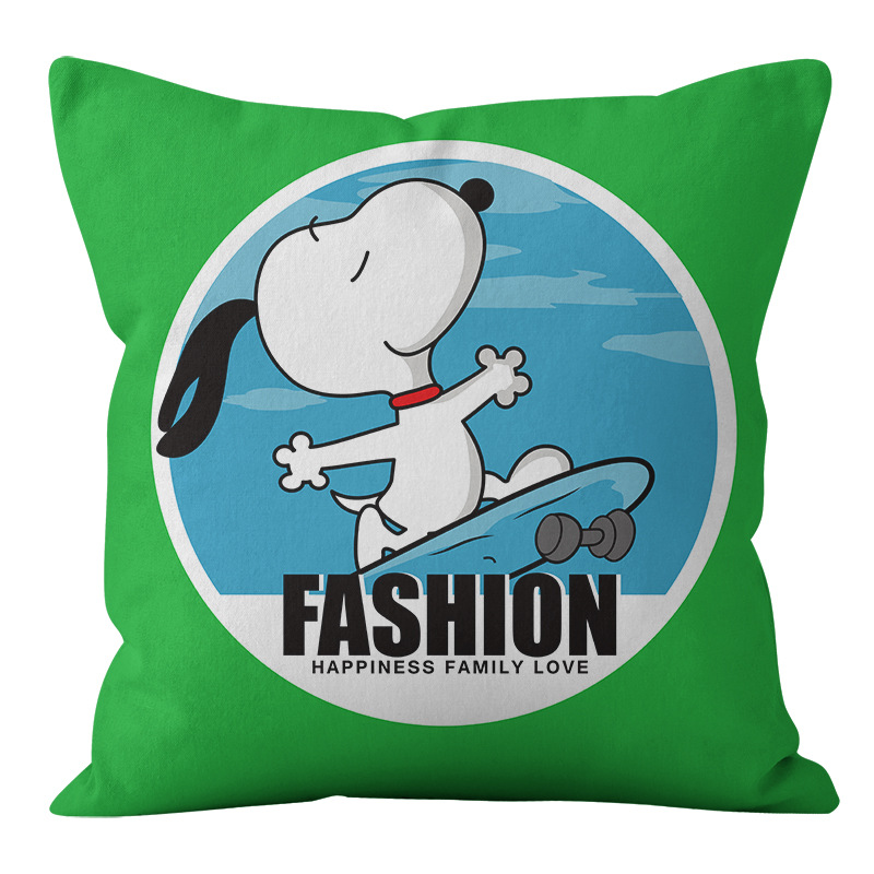 Animación dibujos animados Snoopy almohada cubierta sofá sala de estar dormitorio cojín almohada decoración del hogar simple almohada cubierta