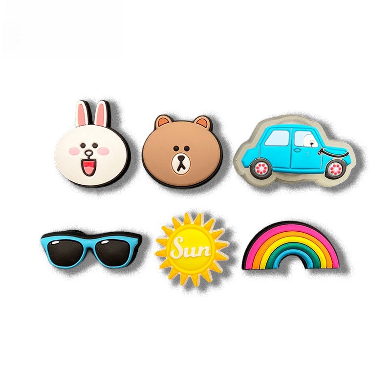 新しい下駄花シリコーン靴バックルソフト接着剤 diy 靴アクセサリー取り外し可能なアクセサリー工場卸売モール同じスタイル