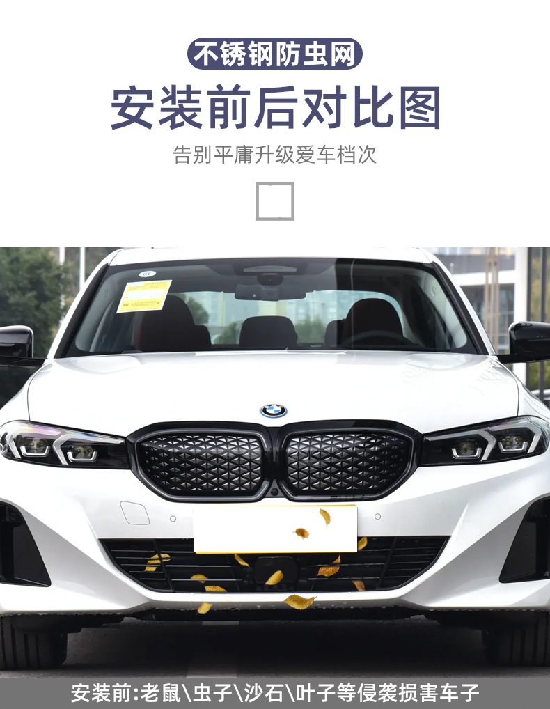 Suitable for 26 Models of Bmw I3 Cars, Insect-Proof Net, Condenser Dust Filter Net, Water Tank Protection Net