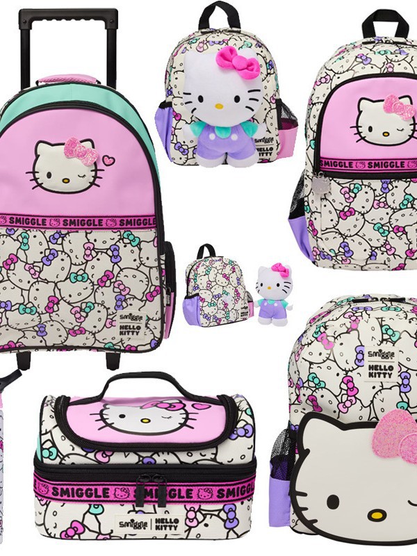 Mochila australiana smiggle escuela primaria y secundaria tamaño medio de hombro mochila ultraligera mochila de dibujos animados dulce para niños.