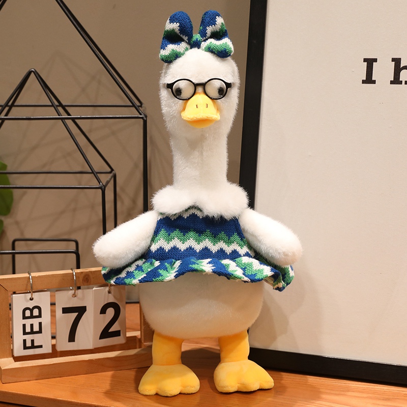 Bebé pato muñeca feliz pato muñeca cóncava modelado pato amarillo juguete de peluche regalo de cumpleaños para chicas