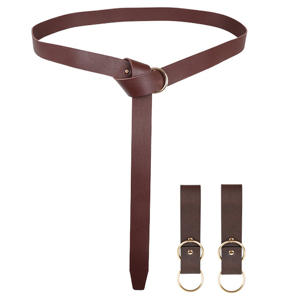 브라운 3종세트 (벨트 185cm + 허리고리 1쌍)