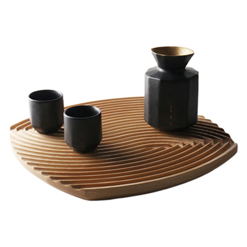 En stock al por mayor estera de mesa estera de olla de arena estera de aislamiento de haya bandeja de té de Kung Fu estufa de estilo japonés taza de té hirviendo estera plato de fruta seca