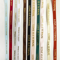 1CM screw hot stamping ribbon, English letter ribbon, flower packaging ribbon, gift souvenir ribbon wholesale