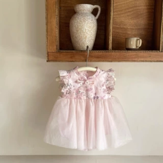 小六喜夏季新生儿新中式外穿包屁衣百日宴爬服婴童薄款婴儿衣服