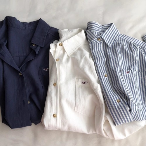 2025 Spring and Autumn New Korean Commuter Shirt Women's Lapel Pocket Simple Fashion Embroidered Single Bretted Long Sleeve Shirt