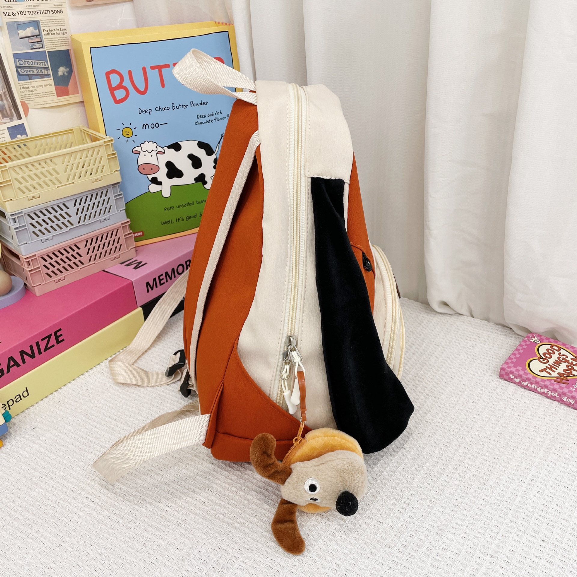 2024 nueva mochila de dibujos animados para estudiantes de secundaria y preparatoria, mochila de ocio de gran capacidad, bolsa de viaje de viaje al por mayor