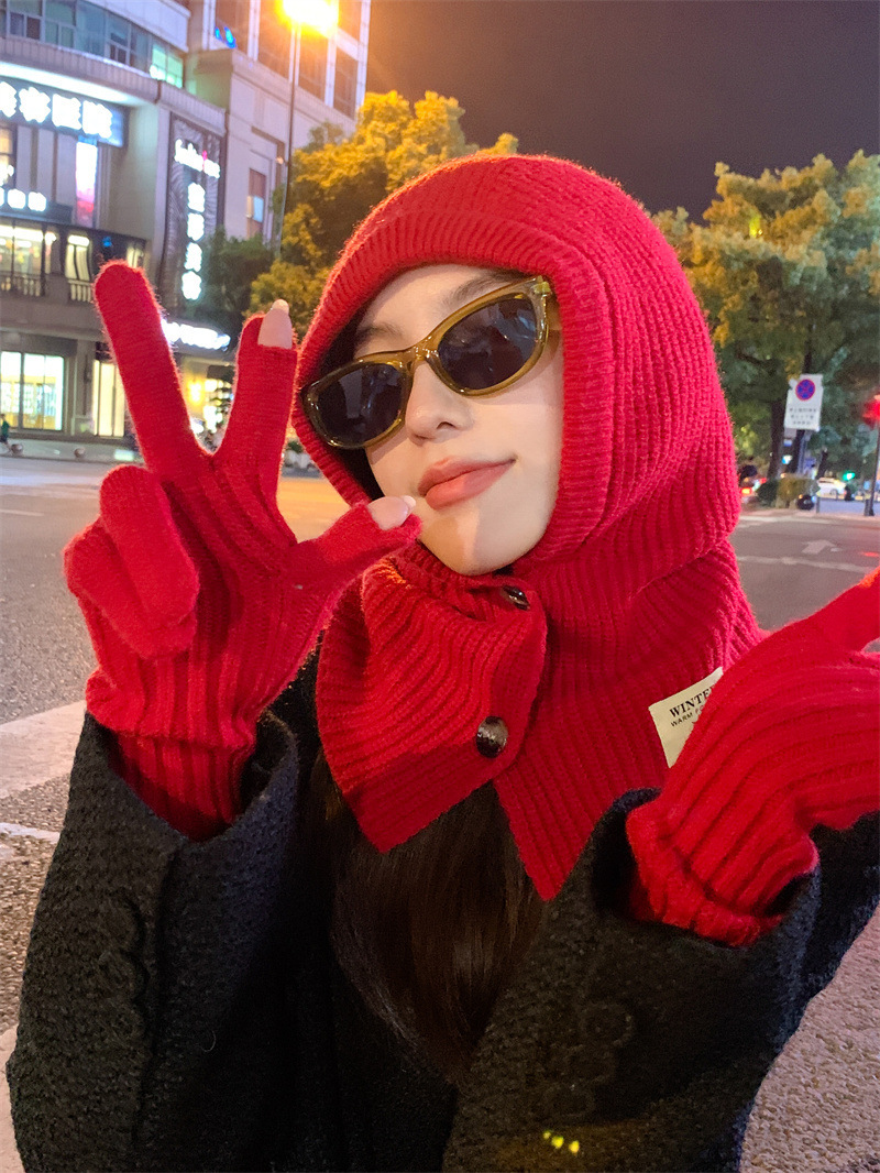 复制_巴拉克拉法帽手套套装秋冬季女红色保暖针织.jpg
