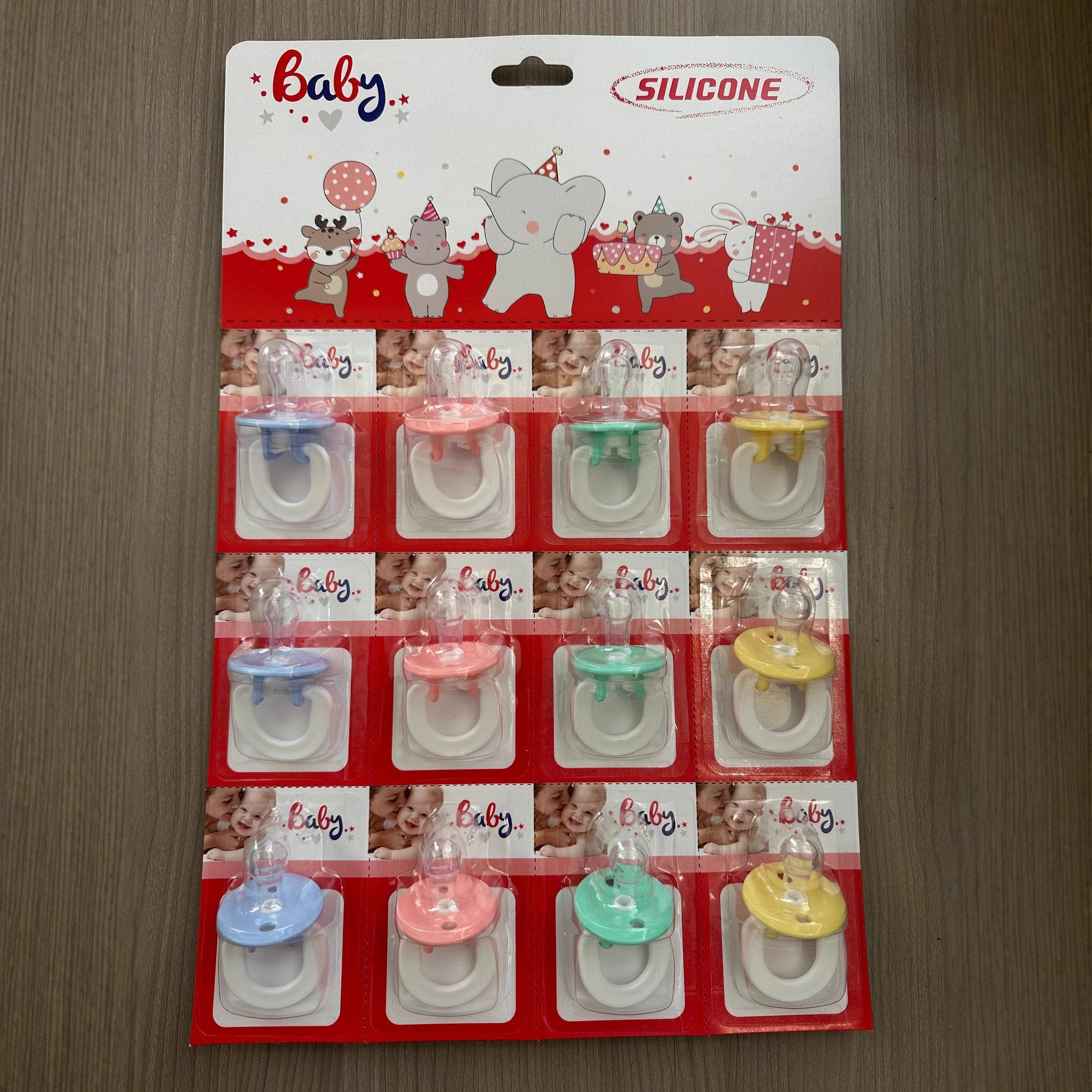 Infant Pacifier Cross-Border Newborn Sleeping Pacifier English 12/Version Export Wholesale Silicone Pacifier