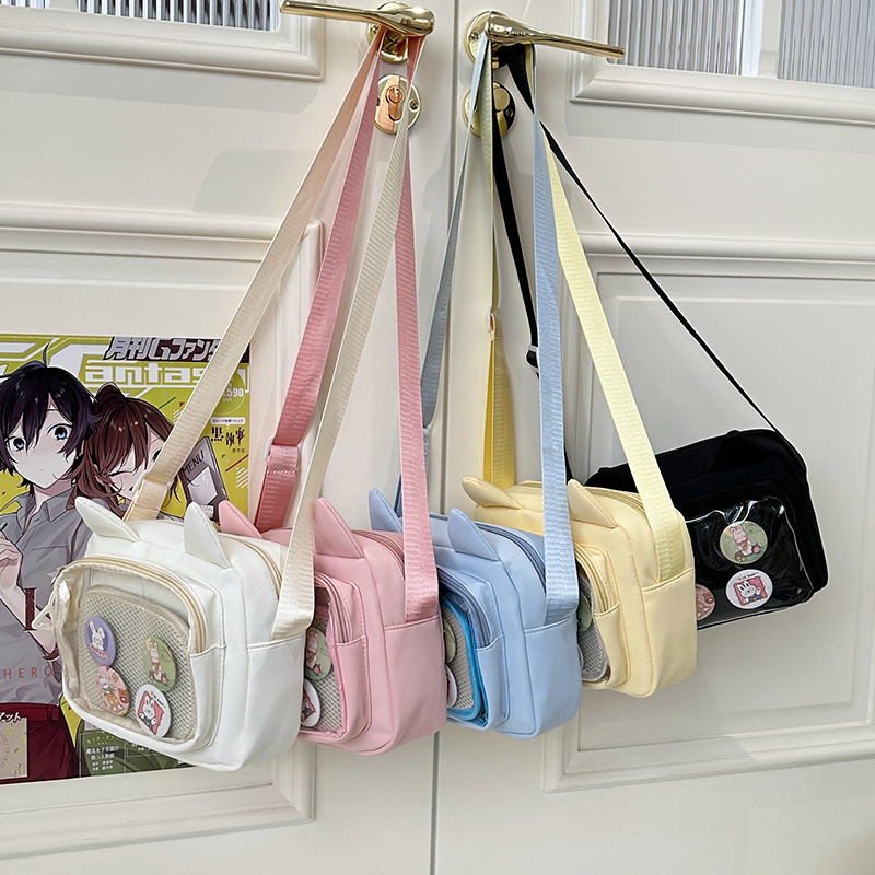 女の子の二次元大容量高価値透明痛バッグ多用途ソフトガールポータブルクロスボディバッグカレッジスタイルクロスボディバッグ|undefined