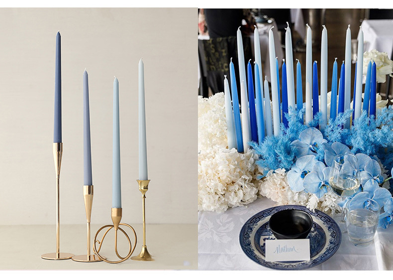 Title 5, Velas Largas Retro de Colores para Banquetes Bo...