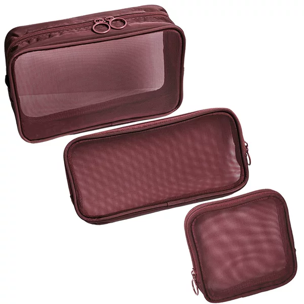 Travel Portable Cosmetic Storage Bag, Transparent Large-Capacity Toiletry Bag, Small Cosmetic Bag, Nylon Mesh Cosmetic Bag