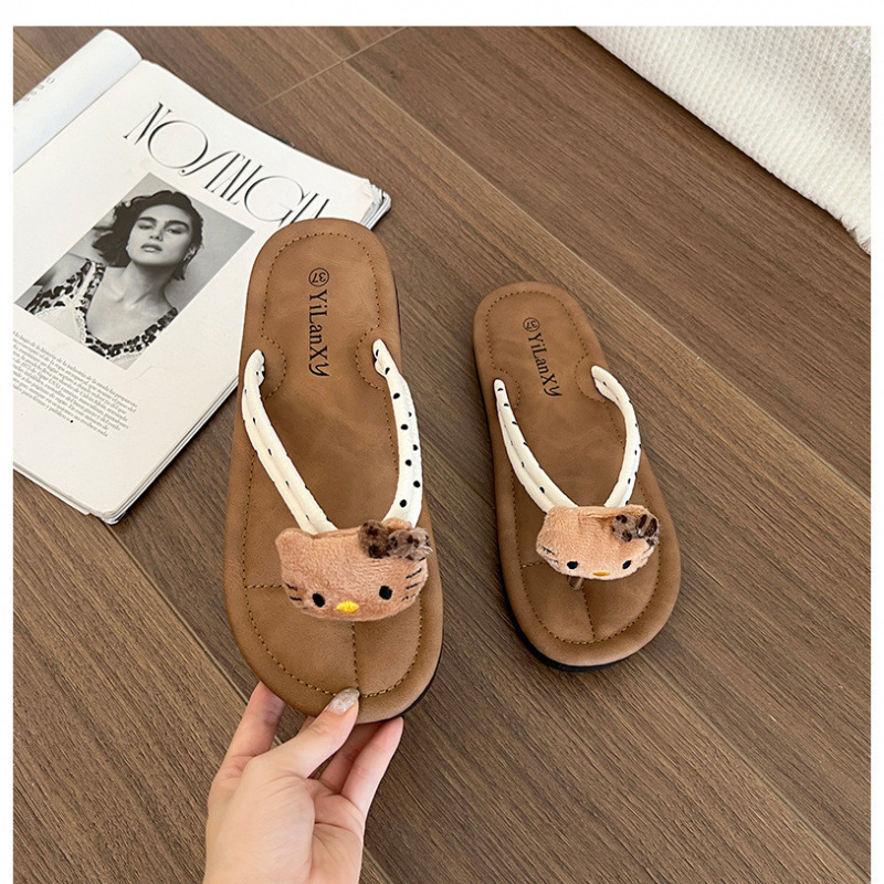 Transfronterizos lindos dulces de dibujos animados nuevas zapatillas de clip de pies de alto valor de cara zapatillas de ocio al aire libre zapatillas frías image 8