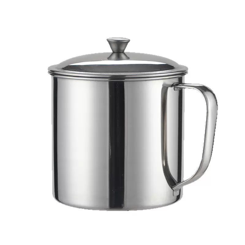 加工定制304不锈钢口杯学生食堂多功能喝水杯多规格带盖防尘防摔