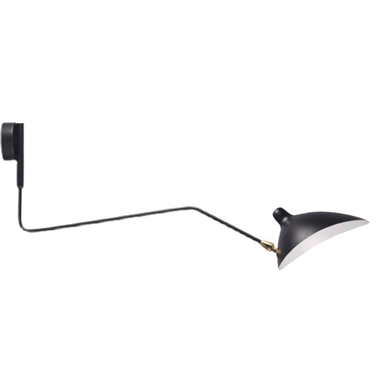 Diseñador creativo al por mayor brazo oscilante brazo largo lámpara de pared con dientes y garras de baile araña oscilante lámpara de pared de pico de pato de hierro moderno