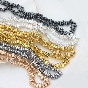 Irregular Special-Shaped Gravel Electroplated Black Gallstone Loose Beads Handmade Beading Material DIY Bracelet Ear Jewelry Accessories