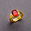 Fashion new ring, red 铜 Bronze gold plating jewelry Vietnamese sand gold jewelry to send girlfriend a generation