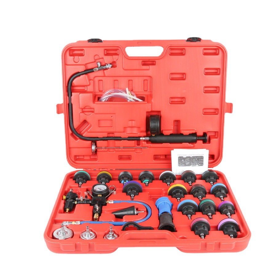 27 herramientas de prueba de fugas de presión del tanque de agua del automóvil anticongelante líquido de reemplazo del relleno del medidor de presión del tanque de agua