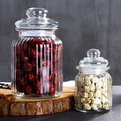 メーカー卸売り透明ガラス密封缶味噌汁瓶キムチつぼ家庭用五穀雑穀密封貯蔵タンク