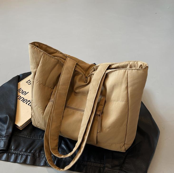 Bolso Tote de Nylon para Mujer con Cremallera para Estudiantes y Uso Diario