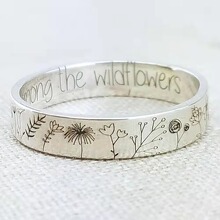 跨境新款you beiong among the wildflowers田园花朵蒲公英戒指