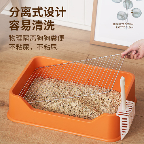 Pet Supplies Wholesale Stainless Steel Mesh Dog Potty Dog Litter Pan Dog Urinal Pan Anti-Stepping Small to Medium Size Dogs