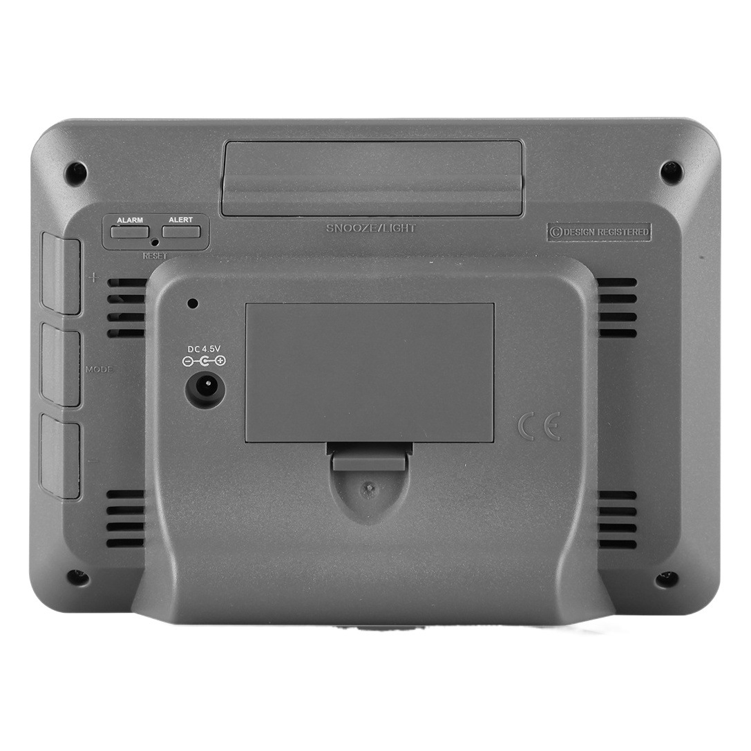 Color pantalla pronóstico del tiempo reloj 3365 negro onda eléctrica reloj despertador electrónico multifuncional RF inalámbrico reloj del tiempo calendario