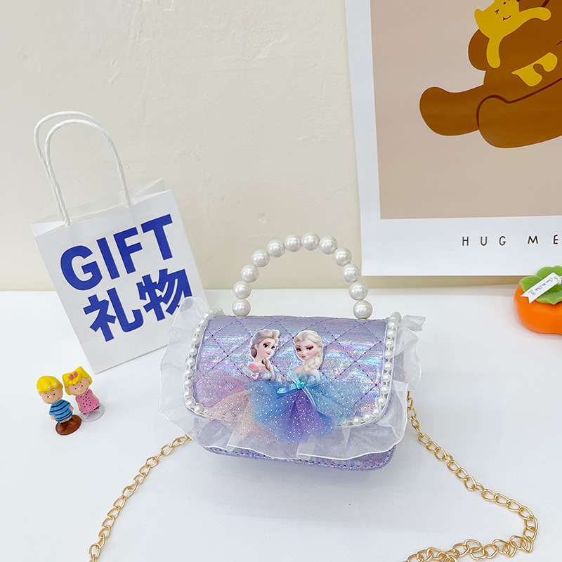 Bolsas de perlas coreanas para niños bolsas de moda para niñas bolsas de tendencia de cadenas de dibujos animados para niños bolsas pequeñas