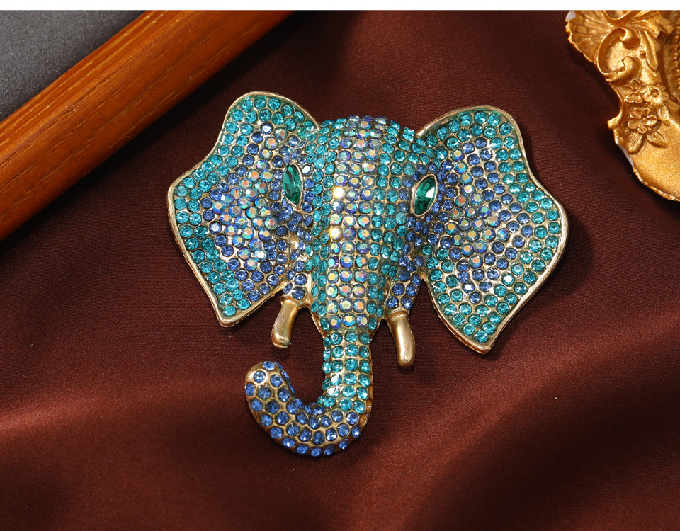 Winter Season Unisex Gender Retro Pin Animal Elephant Alloy Unisex Brooches