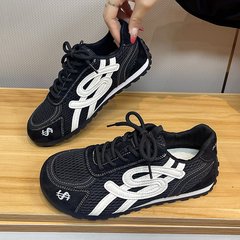 厚底复古德训鞋女2025秋季新款透气小众运动跑步鞋时尚增高阿甘鞋