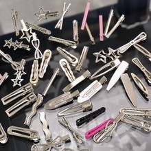 k银 鸭嘴夹金属新款甜酷刘海发夹女发饰化妆前额碎发夹简约夹子头