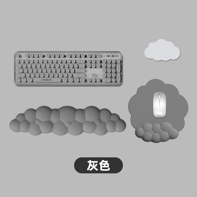 Cojín de muñeca de la almohadilla de ratón de la nube caliente transfronteriza al por mayor computadora oficina de escritorio antideslizante almohadilla de muñeca de espuma de memoria