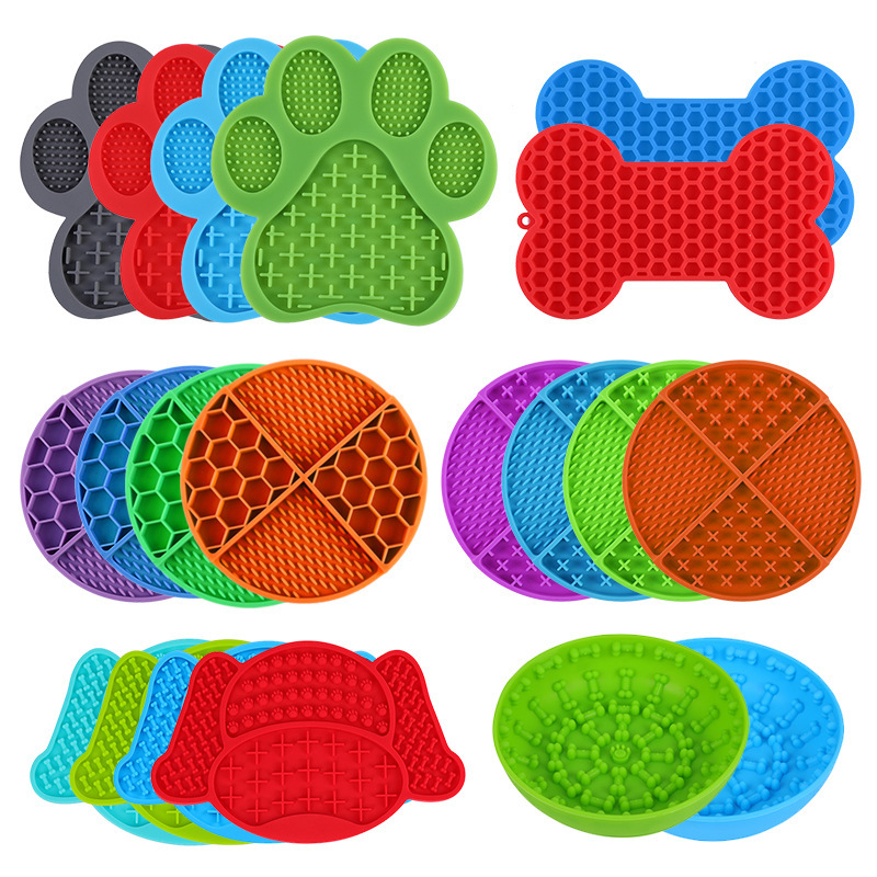 Silicone pet slow food pad shower licking cushion pad cats and dog…