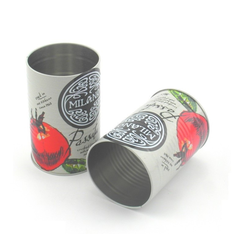 番茄酱铁罐 圆形铁罐包装  调料铁罐 马口铁罐生产厂家