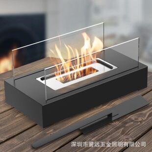 Rectangular alcohol fireplace real fire stainless steel camping atmosphere lamp portable heating fireplace really low price wholesale and retail