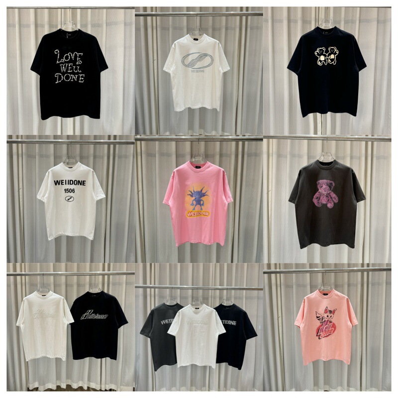 Cross-Border High-End Trendy American-Style Summer Pure Cotton Printed Loose Short-Sleeve Unisex T-Shirt Collection