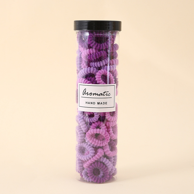 Barril de correa de goma para niños niñas trenzas toallas anillo de color caramelo para niñas pulgar anillo de pelo no lesiones cabello cuerda de bala alta