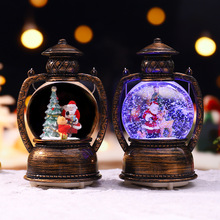 圣诞礼物装饰品圣诞马灯水球风灯创意礼品桌面摆件节日氛围灯批发