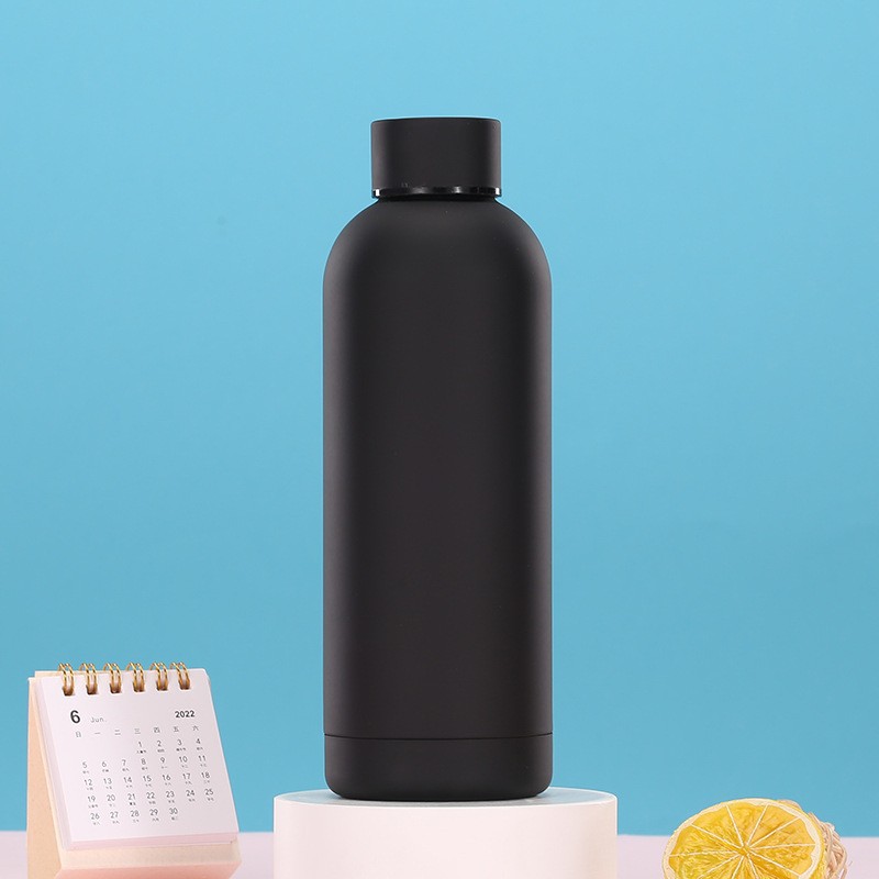 Transfronterizo 304 botella de acero inoxidable taza de vacío de goma pintada con mano portátil al aire libre hervidor de agua deportiva