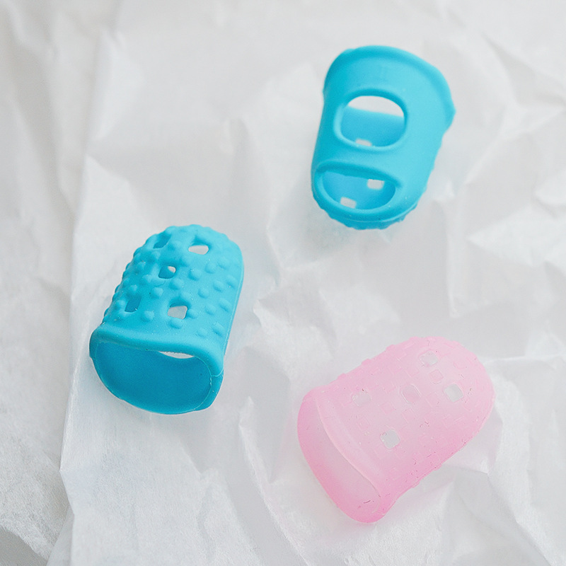 Funda para dedos hecha a mano para punto de cruz Funda especial para coser dedal para dedos de silicona Funda para dedos de silicona