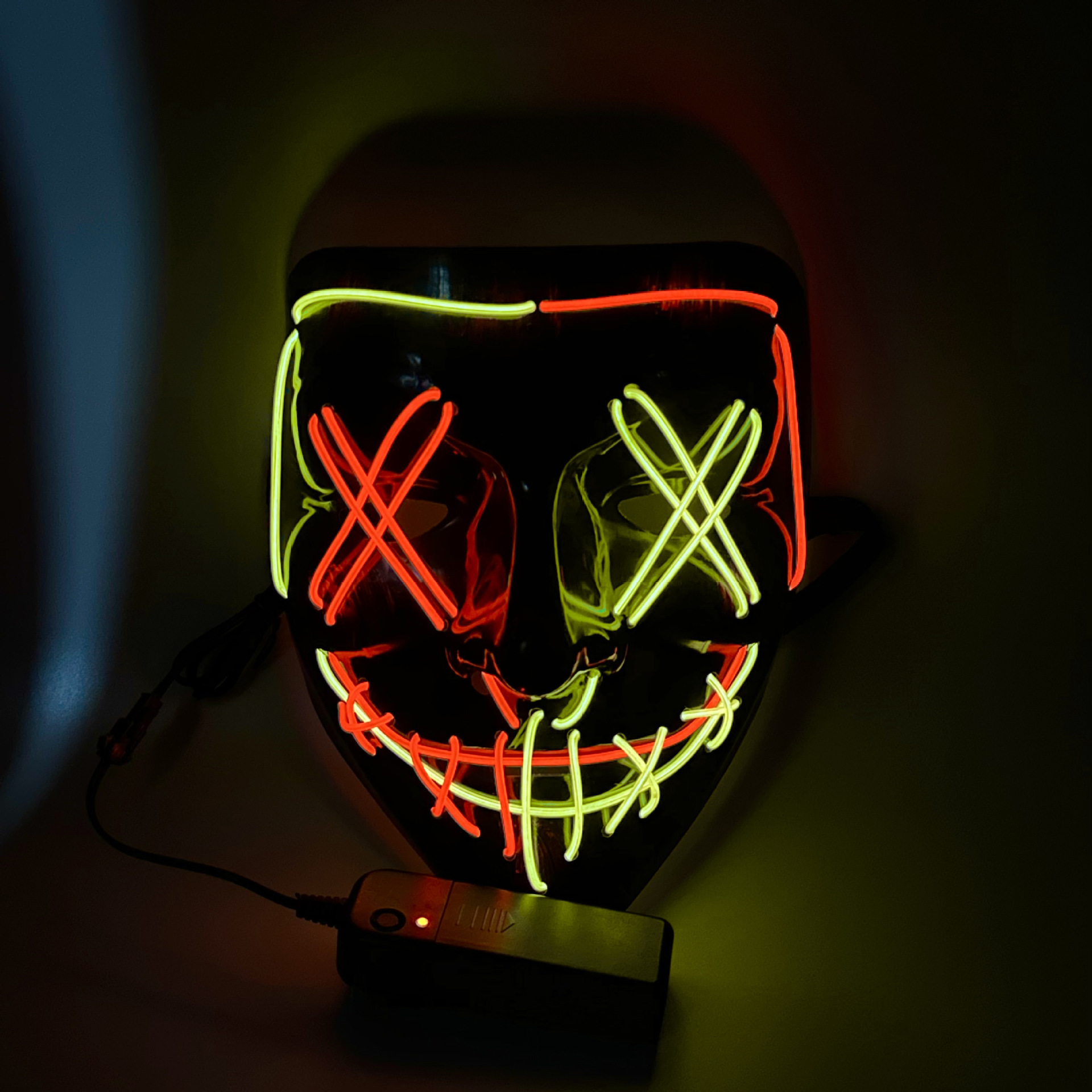 Glossy two-color mask, halloween