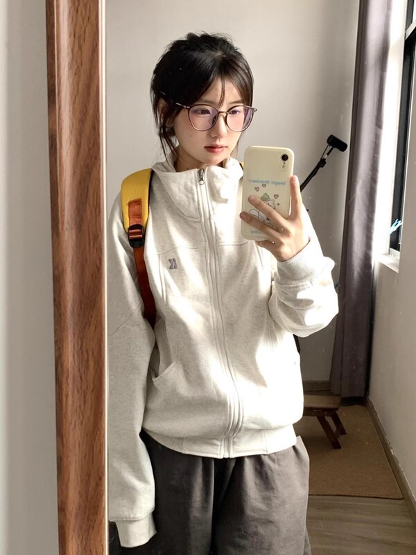 秋季立领卫衣外套女小个子早秋新款美式情侣短款棒球服夹克上衣潮|undefined