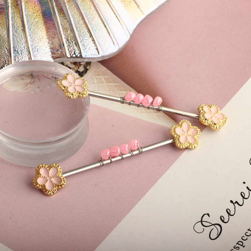 316L Titanium Steel Exaggerated Lady Ear Bone Nail Punk Wind Retro Long Earring detail image 9