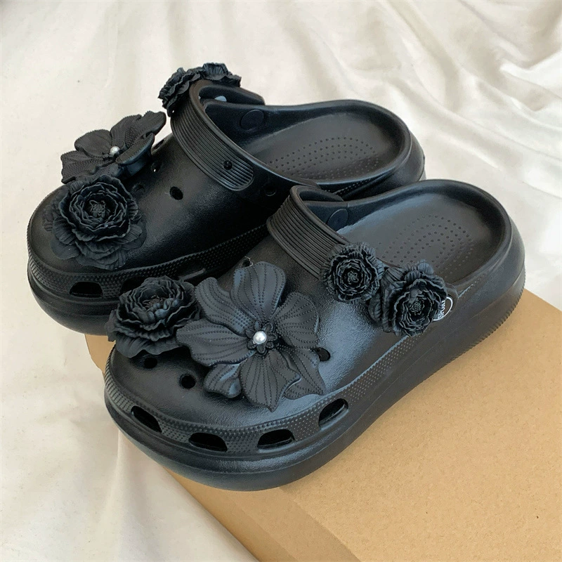 Женские летние пляжные сандалии 2025 года, новые, на толстой нескользящей износостойкой подошве, с увеличенной высотой каблука