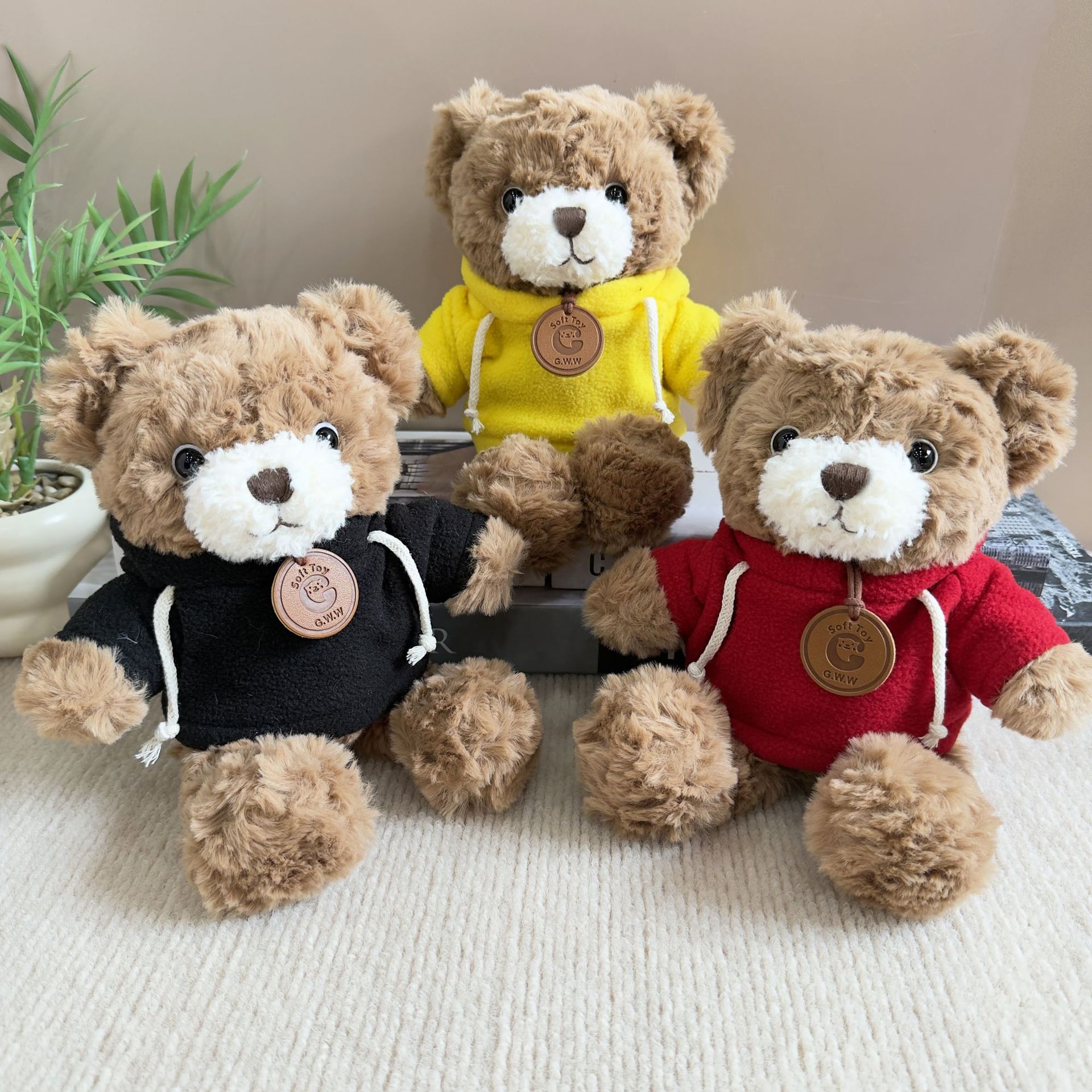 Máquina de muñecas agarrar 8 pulgadas ropa Teddy Bear juguetes de peluche impresión de muñecas LOGO regalos de eventos corporativos
